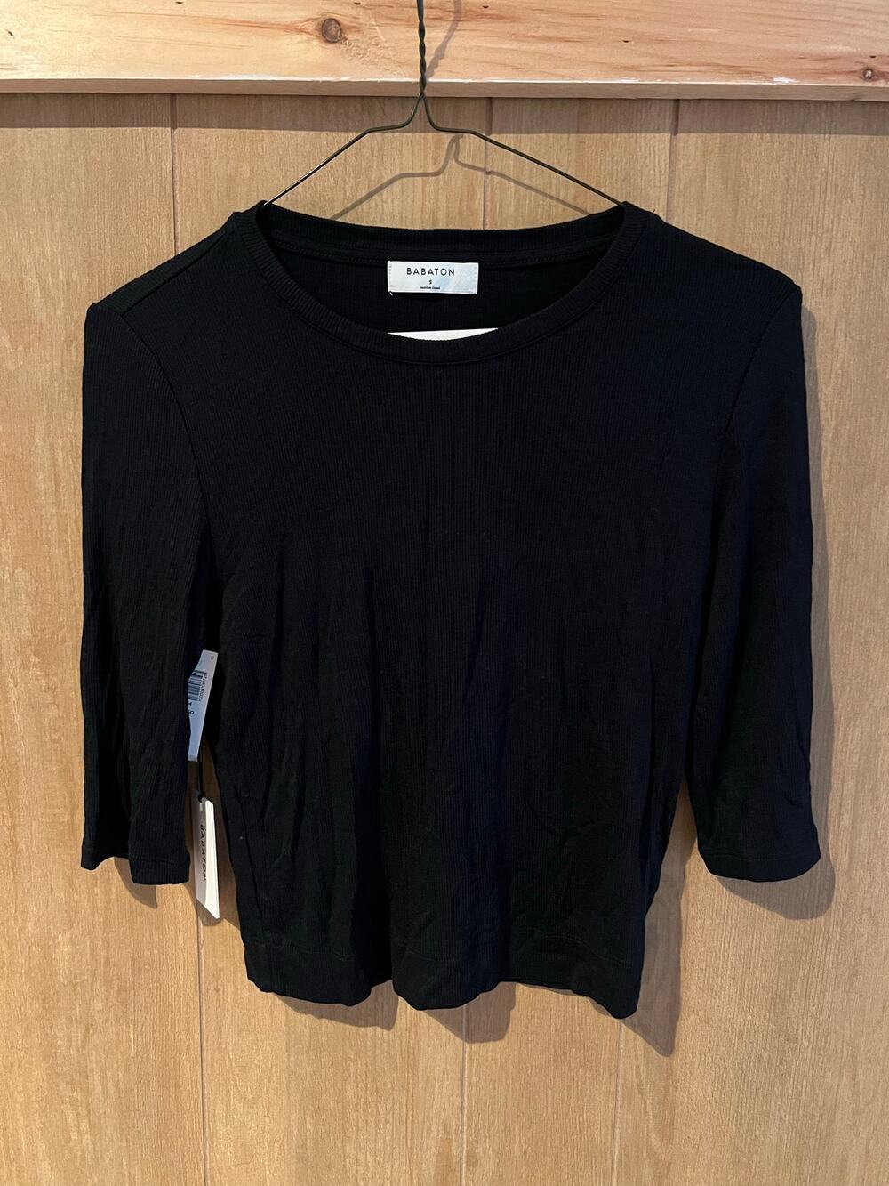 Babaton- Alonso Ribbed top / S / Black / NWT
